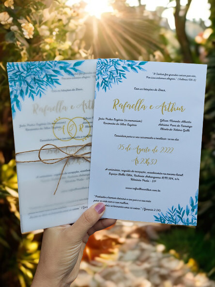 Convite de casamento com detalhes especiais · MD Conviteria