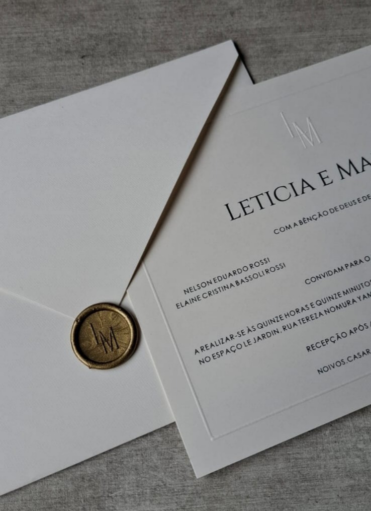 Convite de casamento com monograma · MD Conviteria