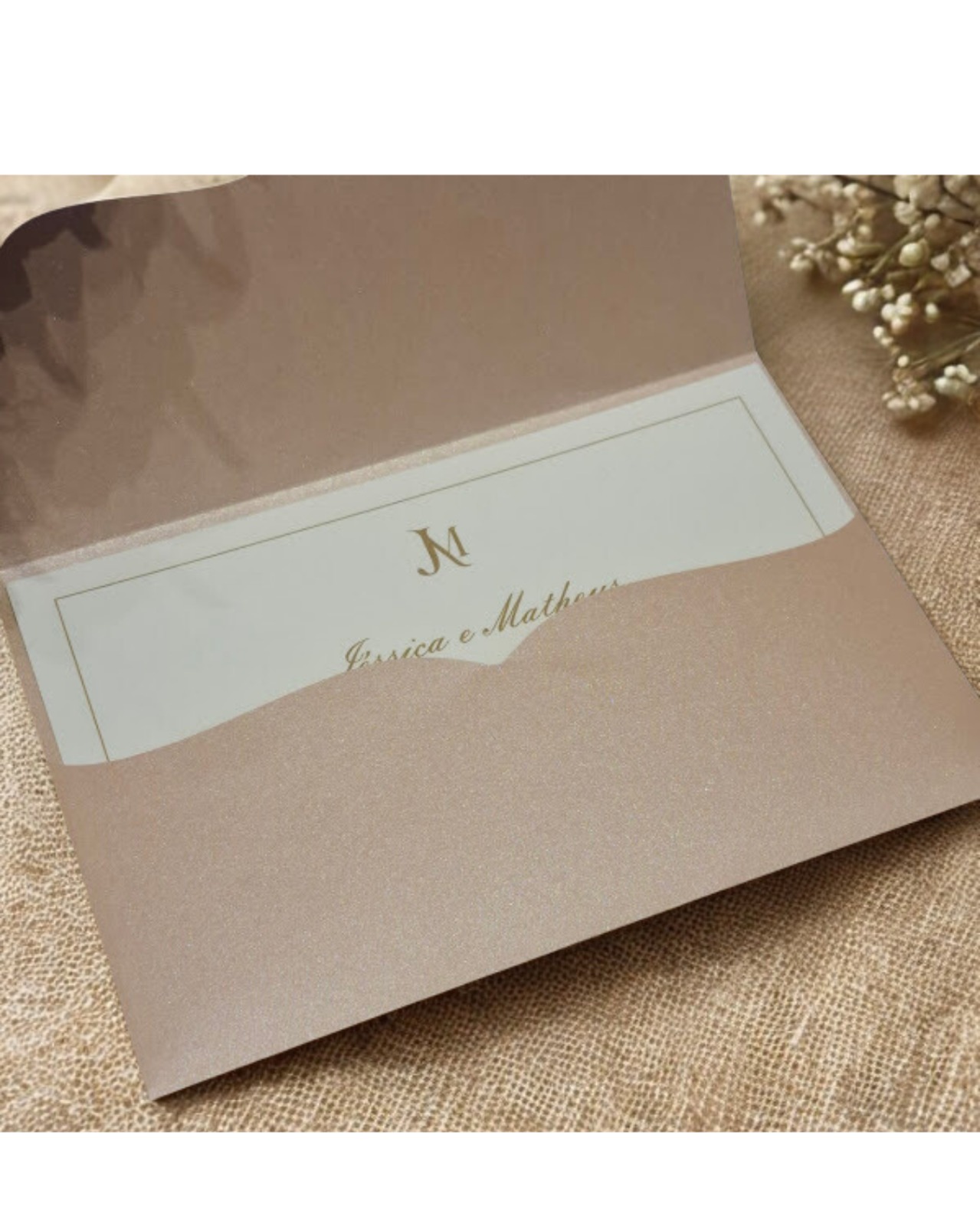 Convite de casamento com acabamento premium · MD Conviteria