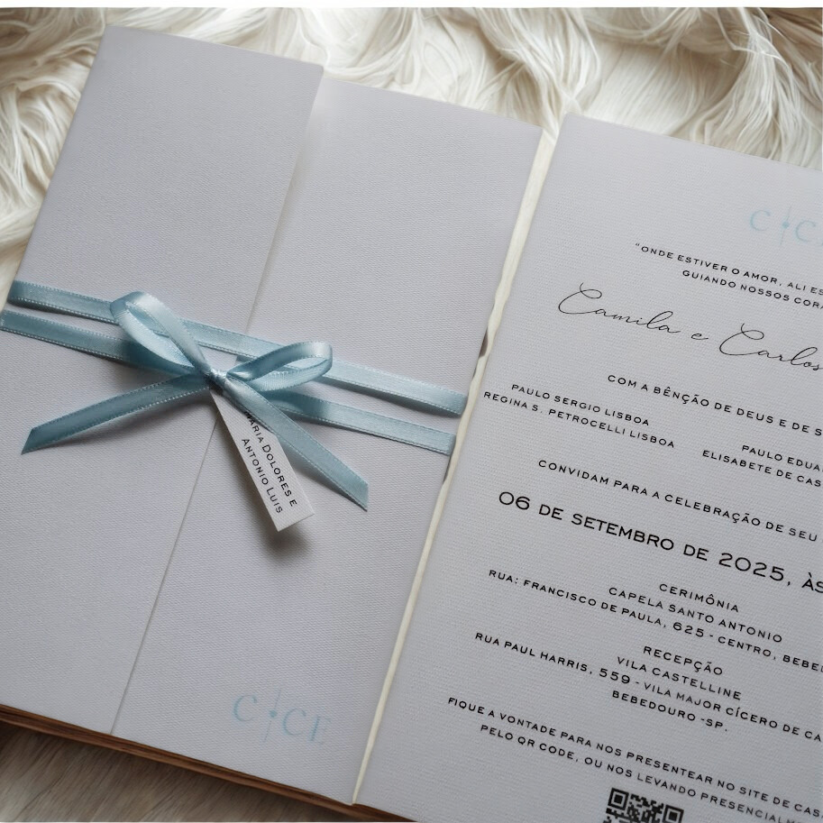 Convite de casamento em papel nobre · MD Conviteria
